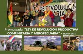 Promulgada LEY DE REVOLUCION PRODUCTIVA COMUNITARIA Y AGROPECUARIA - 26 junio 2011.