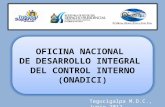 OFICINA NACIONAL DE DESARROLLO INTEGRAL DEL CONTROL INTERNO (ONADICI) OFICINA NACIONAL DE DESARROLLO INTEGRAL DEL CONTROL INTERNO (ONADICI) Tegucigalpa.