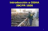 1 Introducción a OSHA 29CFR 1926. 2 Objetivos del Curso l Utilizar las normas, y publicaciones de OSHA para conducir el adiestramiento, de manera que.