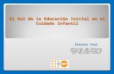 El Rol de la Educación Inicial en el Cuidado Infantil Eleonor Faur Oficial de Enlace Fondo de Población de las Naciones Unidas.