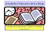 Estadística Educativa de La Rioja Consejería de Educación, Cultura y Turismo. Curso 2011/12.