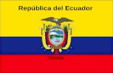República del Ecuador Teresa. 109,483 millas cuadrados El ecuador pasa por el país Hay 31 volcanes activos Los Andes.
