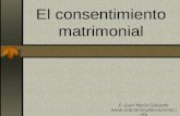 El consentimiento matrimonial P. Juan María Gallardo .