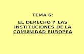 TEMA 6: EL DERECHO Y LAS INSTITUCIONES DE LA COMUNIDAD EUROPEA.