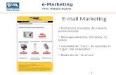 Prof. Natalia Duarte e-Marketing Prof. Natalia Duarte e-Marketing - 1 - E-mail Marketing Elementos enviados de manera personalizada Mensajes abiertos,