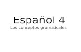 Español 4 Los conceptos gramaticales. Los tiempos indicativos *El modo más utilizando y contrasta típicamente con el modo subjuntivo.