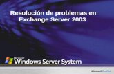 Resolución de problemas en Exch ange Server 2003.