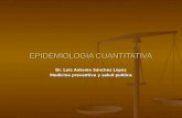 EPIDEMIOLOGIA CUANTITATIVA Dr. Luis Antonio Sánchez Lopez Medicina preventiva y salud publica.