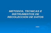 METODOS, TECNICAS E INSTRUMENTOS DE RECOLECCION DE DATOS AMDS