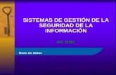 ISO 27001 SISTEMAS DE GESTIÓN DE LA SEGURIDAD DE LA INFORMACIÓN ISO 27001 Base de datos.