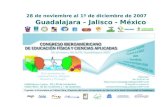 28 de noviembre al 1º de diciembre de 2007 Guadalajara – Jalisco - México.