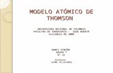 MODELO ATÓMICO DE THOMSON UNIVERSIDAD NACIONAL DE COLOMBIA FACULTAD DE INGENIERÍA - SEDE BOGOTÁ noviembre DE 2008 NANCY PINZÓN GRUPO 7 Nº 21 Profesor:
