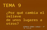 TEMA 9 ¿Por qué cambia el relieve de unos lugares a otros? Alberto Gómez Labajo – 4º A E.S.O.