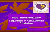 Foro Interamericano Seguridad y Convivencia Ciudadana Violeta Delgado Red de Mujeres contra la Violencia.