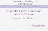 Hiperbilirrubinemias Hereditarias Tema 4- Bolilla 4 Química Biológica Patológica Dra. Silvia Varas svaras@unsl.edu.ar.