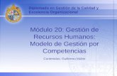 Diplomado en Gestión de la Calidad y Excelencia Organizacional Módulo 20: Gestión de Recursos Humanos: Modelo de Gestión por Competencias Contenidos: Guillermo.