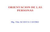 ORIENTACION DE LAS PERSONAS Mg. Tito ACOSTA CASTRO.