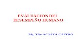 EVALUACION DEL DESEMPE‘O HUMANO Mg. Tito ACOSTA CASTRO