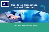 LOGO Uso de la Biblioteca Uso del Internet Lic. Alba Nubia Calderón Moreno.
