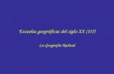 Escuelas geográficas del siglo XX (III) La Geografía Radical.