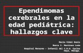 Ependimomas cerebrales en la edad pediátrica: hallazgos clave María Vidal Denis María I. Martínez León Hospital Materno – Infantil del C.H.U. Carlos Haya,