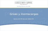 Norma 29 CFR Sección 1910.179 Grúas y montacargas.
