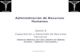 Lic. Estuardo Aldana S. Administración de Recursos Humanos Sesión 6 Capacitación y Desarrollo de Recursos Humanos (Material didáctico del Libro Gestión.