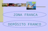 ZONA FRANCA DEPÓSITO FRANCO. Se encuentran en el territorio aduanero, separados del resto del mismo. Se puede introducir toda clase de mercancías, cualquiera.