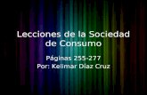 Lecciones de la Sociedad de Consumo Páginas 255-277 Por: Kelimar Díaz Cruz.