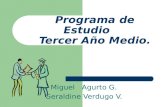 Programa de Estudio Tercer Año Medio. Miguel Agurto G. Geraldine Verdugo V.
