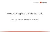 Metodologías de desarrollo De sistemas de información.