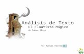 Análisis de Texto El Flautista Mágico de Rubem Álves Por Manuel Herrera.