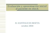 Evaluación y aproximación inicial al paciente en shock JL SANTELICES MATTA octubre 2004.
