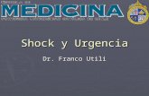 Shock y Urgencia Dr. Franco Utili. Es el desequilibrio entre la entrega y la demanda de oxigeno debido a insuficiencia del aparato circulatorio. Es el.
