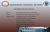 UNIVERSIDAD NACIONAL DE PIURA Curso: Economía Sectorial y Productiva Tema: Análisis del sector Pesca en el Perú Integrantes:Icanaqué Yovera Jean Stefany.