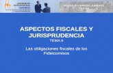 ASPECTOS FISCALES Y JURISPRUDENCIA TEMA 6 Las obligaciones fiscales de los Fideicomisos MODULO II MARCO JURIDICO TEMA 6.