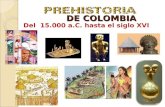 DE COLOMBIA DE COLOMBIA Del 15.000 a.C. hasta el siglo XVI.