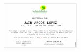 CERTIFICA QUE: JAIR ARCOS LOPEZ c.c. 73.077.108 de San Andrés Islas Participó y aprobó el Curso "Aplicación de la Metodología de Planificación Balanced.
