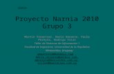 Proyecto Narnia 2010 Grupo 3 Martin Forastier, Dario Navarro, Paula Pereyra, Rodrigo Vilar Taller de Sistemas de Información 1 Facultad de Ingeniería,