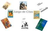 Juego de Citas AP. Identifica por título del texto correspondiente las siguientes citas claves de la narrativa española, desde el Medioevo hasta el siglo.