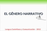 EL GÉNERO NARRATIVO Lengua Castellana y Comunicación - 2012. 1.