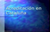 Acreditación en Cataluña F. Alava Cano. Acreditación en Cataluña