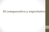El comparativo y superlativo. Apuntes importantes Más = + (more) Menos = - (less)