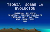 TEORIA SOBRE LA EVOLUCION MATERIAL DE APOYO SUBSECTOR: CIENCIAS NATURALES PROGRAMA CHILE CALIFICA NOVO CONSULTORES 2009.