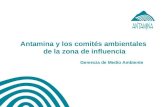 Antamina y los comités ambientales de la zona de influencia Gerencia de Medio Ambiente.