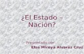 ¿El Estado – Nación? Presentado por: Elsa Mireya Alvarez Cruz.