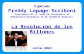 Diputado Freddy Lepage Scribani Presidente de la Comisión Permanente de Desarrollo Económico de la Asamblea Nacional La Revolución de los Billones Junio.
