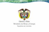 MINISTERIO DE MINAS Y ENERGÍA V Congreso Internacional de Minería, Petróleo y Energía ¿Cuál es el futuro de la minería en Colombia? BEATRIZ DUQUE MONTOYA.