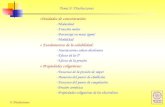 9. Disoluciones Tema 9. Disoluciones »Unidades de concentración: · Molaridad · Fracción molar · Porcentaje en masa (ppm) · Molalidad » Fundamentos de la.