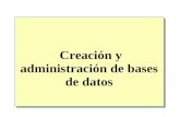 Creación y administración de bases de datos. Introducción Creación de bases de datos Creación de grupos de archivos Administración de bases de datos Introducción.